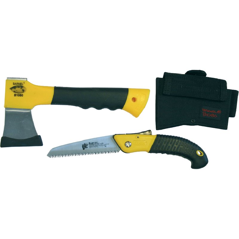 Barnel Camping Combo Set Barnel B1030 – Im Set mit Klappsäge (130 mm) und Kurzaxt (270 mm) Barnel