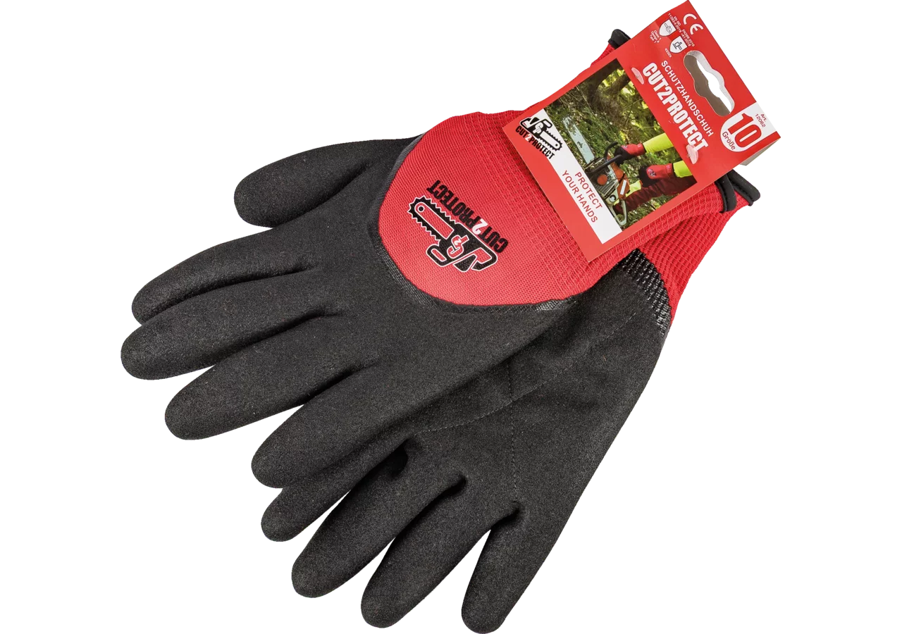 Schnittschutzhandschuh Schwarz-Grau, Cut2Protect GartenShop24