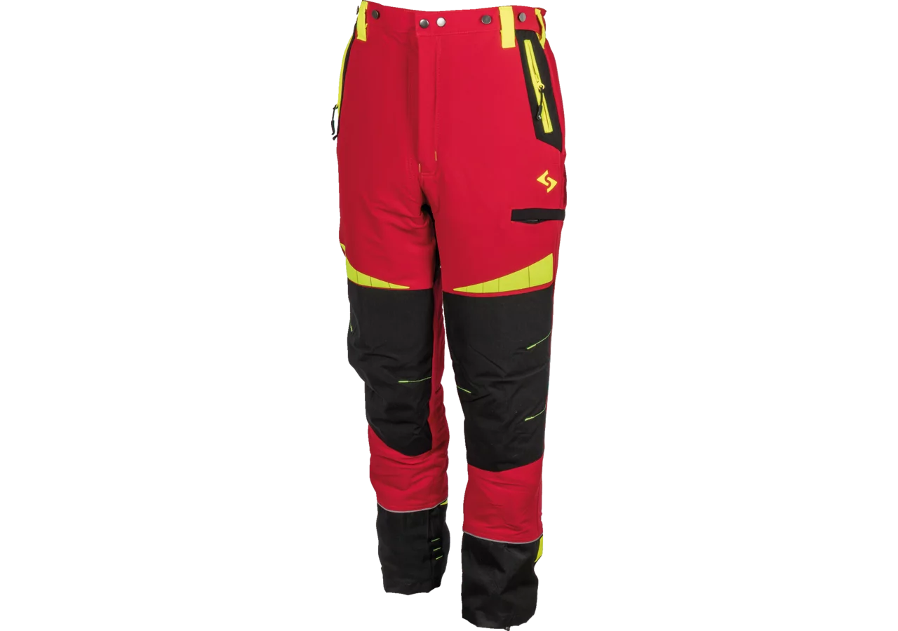 Schnittschutzhose Woodcreek Pro, Rot-Schwarz-Gelb, Größe XXL GartenShop24