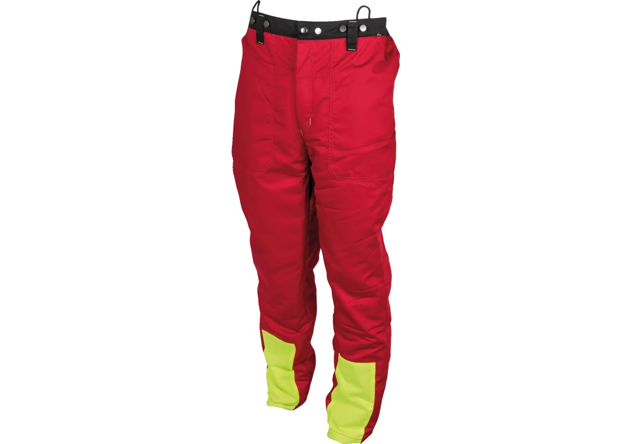 Schnittschutzhose Woodcreek Basic, Rot-Schwarz-Gelb, Größe XXL GartenShop24