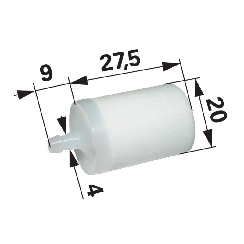 Benzinfilter für Schlauch ID 4 mm – Universal Benzinfilter GartenShop24 - Hochwertige Gartengeräte