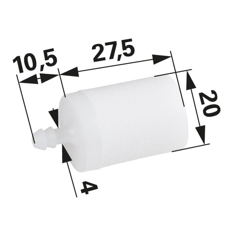Benzinfilter für Schlauch ID 4 mm – Universal Benzinfilter GartenShop24 - Hochwertige Gartengeräte