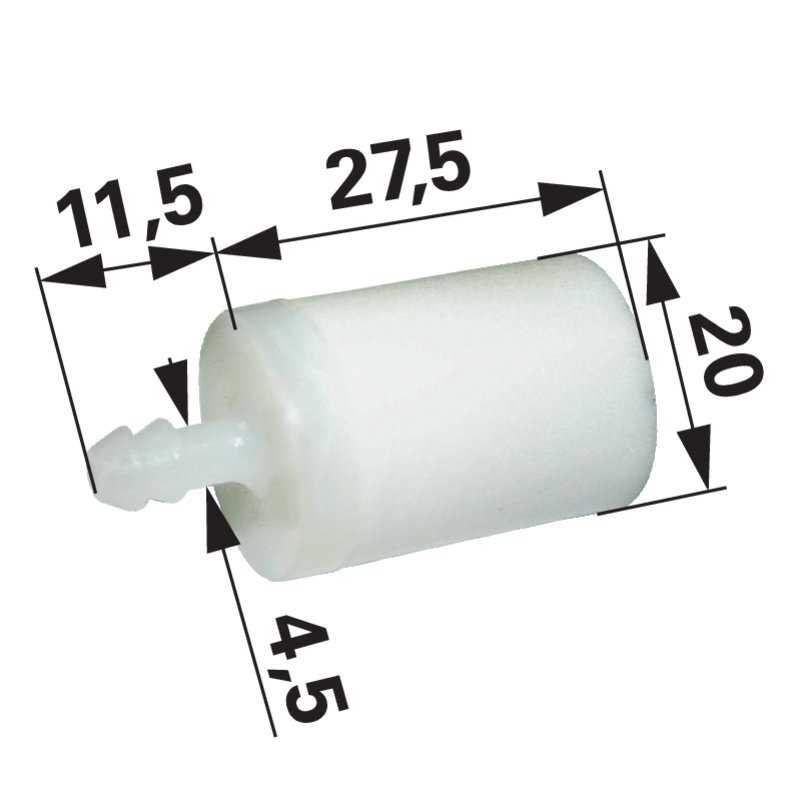 Benzinfilter für Schlauch ID 6 mm – Universal Benzinfilter GartenShop24 - Hochwertige Gartengeräte