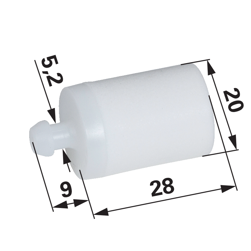 Benzinfilter für Schlauch ID 8 mm – Universal Benzinfilter GartenShop24 - Hochwertige Gartengeräte