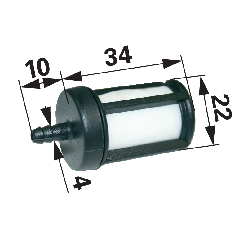 Benzinfilter für Schlauch ID 4 mm – Universal Benzinfilter GartenShop24 - Hochwertige Gartengeräte