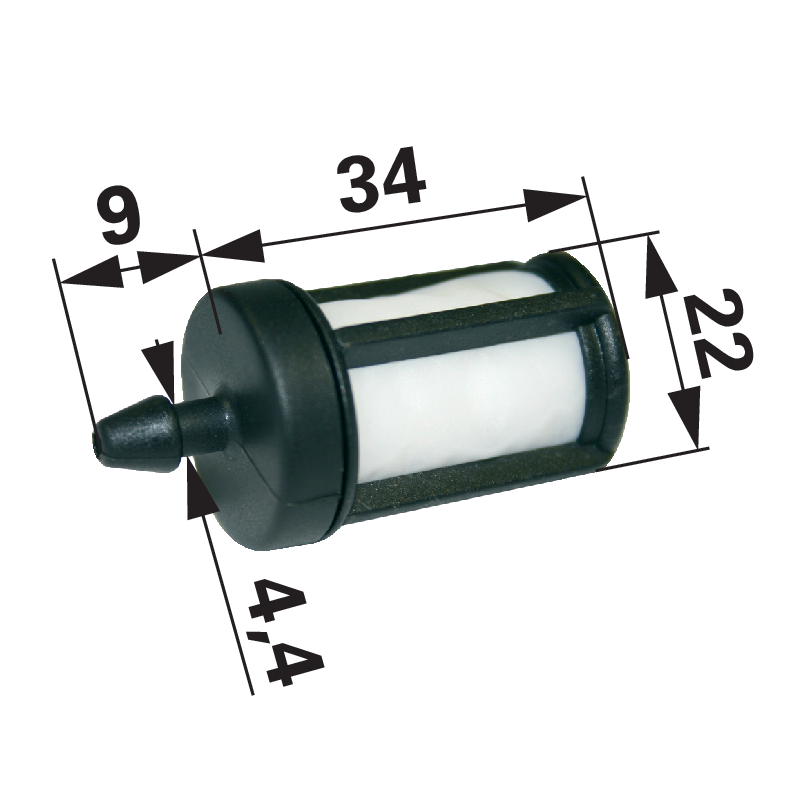 Benzinfilter für Schlauch ID 6 mm – Universal Benzinfilter GartenShop24 - Hochwertige Gartengeräte