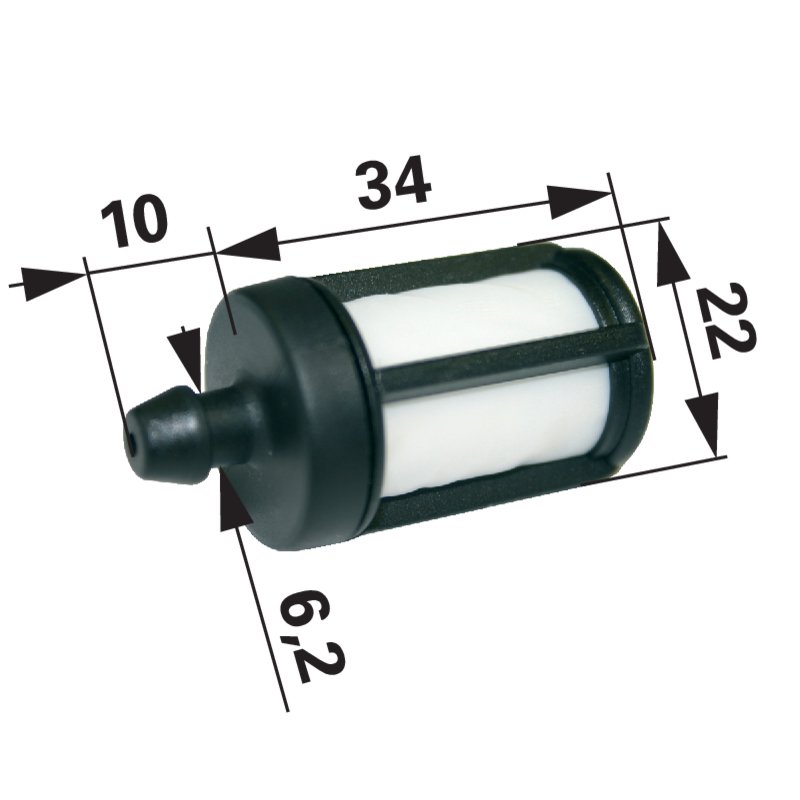 Benzinfilter für Schlauch ID 8 mm – Universal Benzinfilter GartenShop24 - Hochwertige Gartengeräte