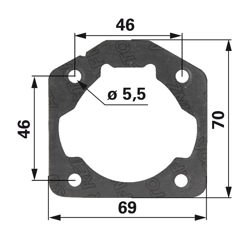 Husqvarna Zylinderfußdichtung 503162103 – passend zu Modell: Husqvarna 50 Husqvarna
