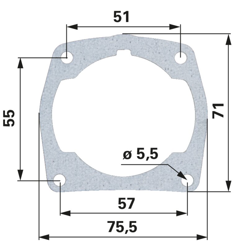 Husqvarna Zylinderfußdichtung 503966601 – passend zu Modell: Husqvarna 357 Husqvarna
