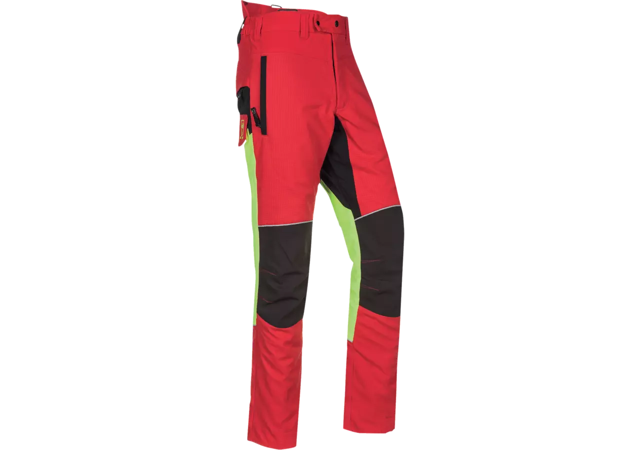 Schnittschutzhose Rot-Leuchtgelb-Schwarz, Größe XL SIP Protection