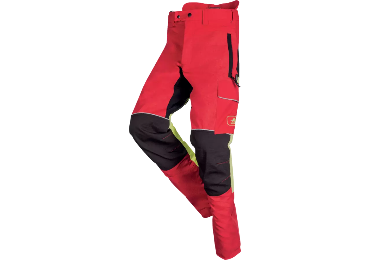 Schnittschutzhose Rot-Leuchtgelb-Schwarz, Größe XXL SIP Protection