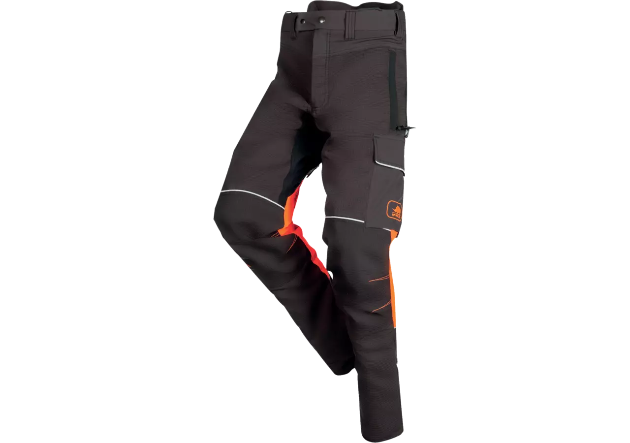 Schnittschutzhose Grau-Leuchtorange-Schwarz, Größe XXL SIP Protection