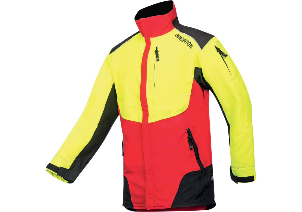 Forstjacke Rot-Leuchtgelb-Schwarz, Größe M SIP Protection