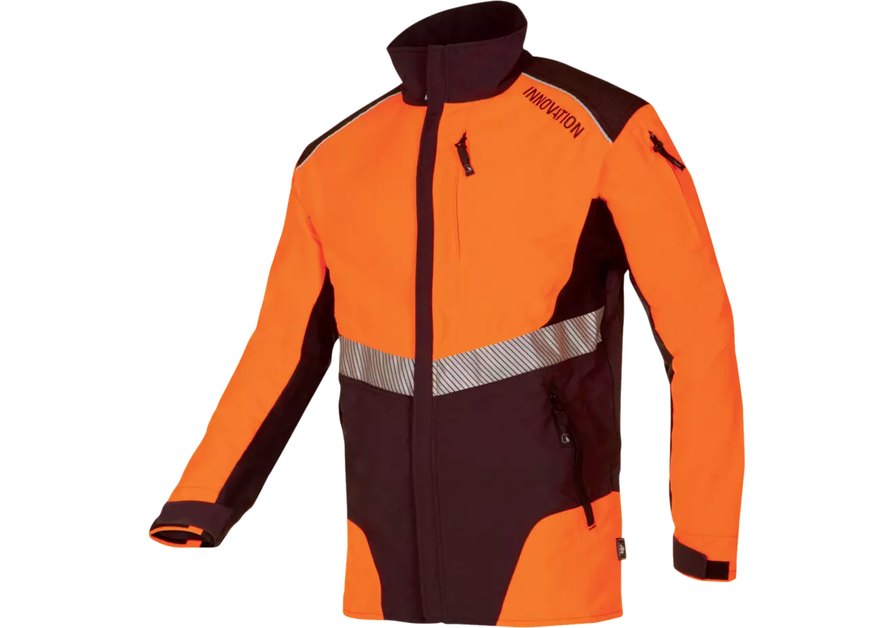 Forstjacke Grau-Leuchtorange-Schwarz, Größe S SIP Protection