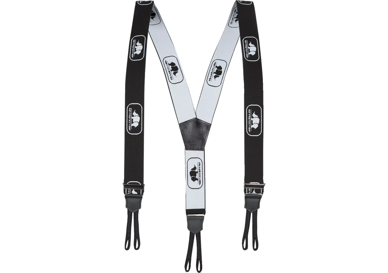 Hosenträger mit Schlaufen, L 110 cm, B 4 cm, Schwarz-Weiß SIP Protection
