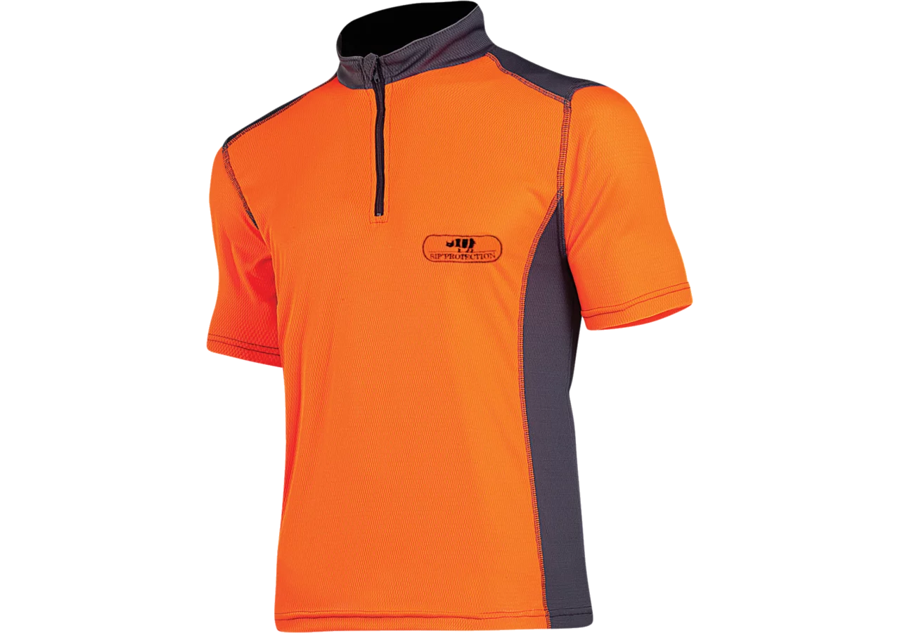 Funktions-Shirt kurzarm, Orange-Grau, Größe M SIP Protection