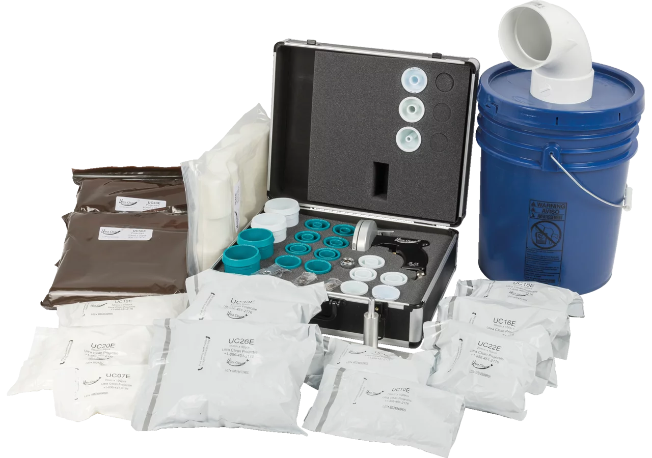 Reinigungskit UC-HL 2, mit Projektilen und Auffangbehälter Ultra Clean