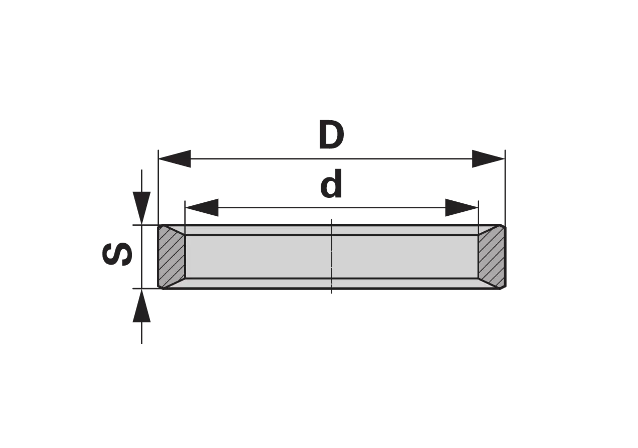 Dichtkantenring zu Manometerverschraubung IG 1/4 STAUFF