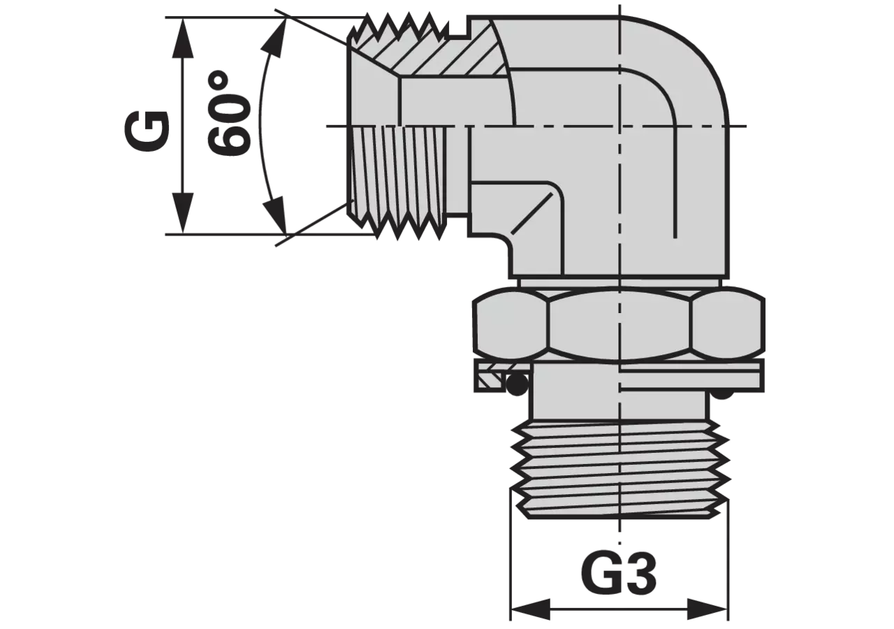 Einschraub Winkelverschraubung 90 BSP G 1/4 - M16 x 1,5 GartenShop24 - Hochwertige Gartengeräte