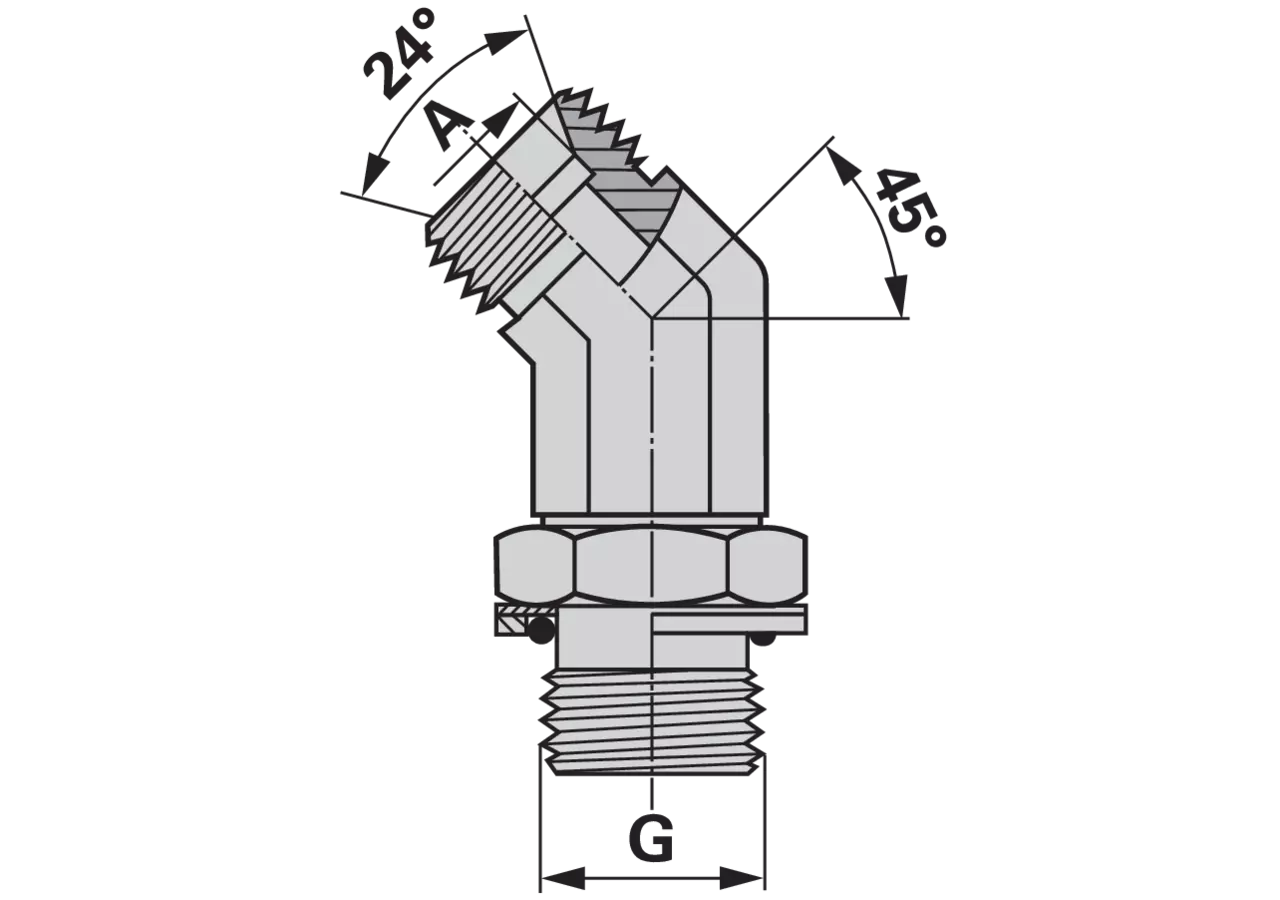 Winkel Einschraubverschraubung WES45 10L G 1/4 GartenShop24 - Hochwertige Gartengeräte