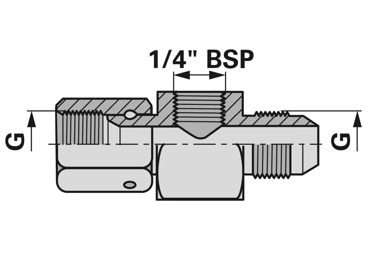 Abzweiger JIC 7/16-20 IG 1/4 GartenShop24 - Hochwertige Gartengeräte