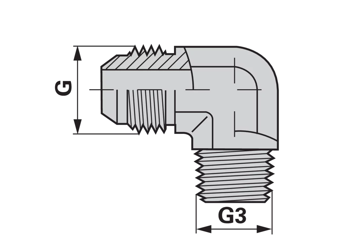 Einschraub Winkelverschraubung JIC 1/2-20 - G 1/8K GartenShop24 - Hochwertige Gartengeräte
