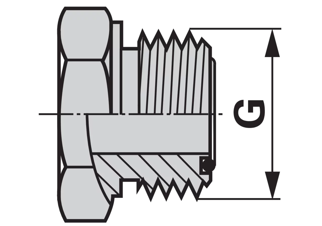 Verschlussschraube ORFS 9/16-18 GartenShop24 - Hochwertige Gartengeräte