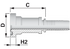 SAE Flansch SFS DN12 3/4 Dm 41,3 Standard Alfagomma