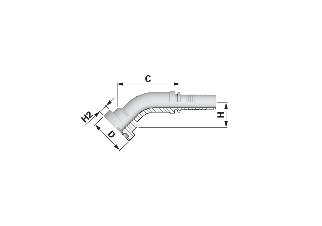 SAE Flansch SFS45 DN20 1 Dm 47,6 Standard Alfagomma