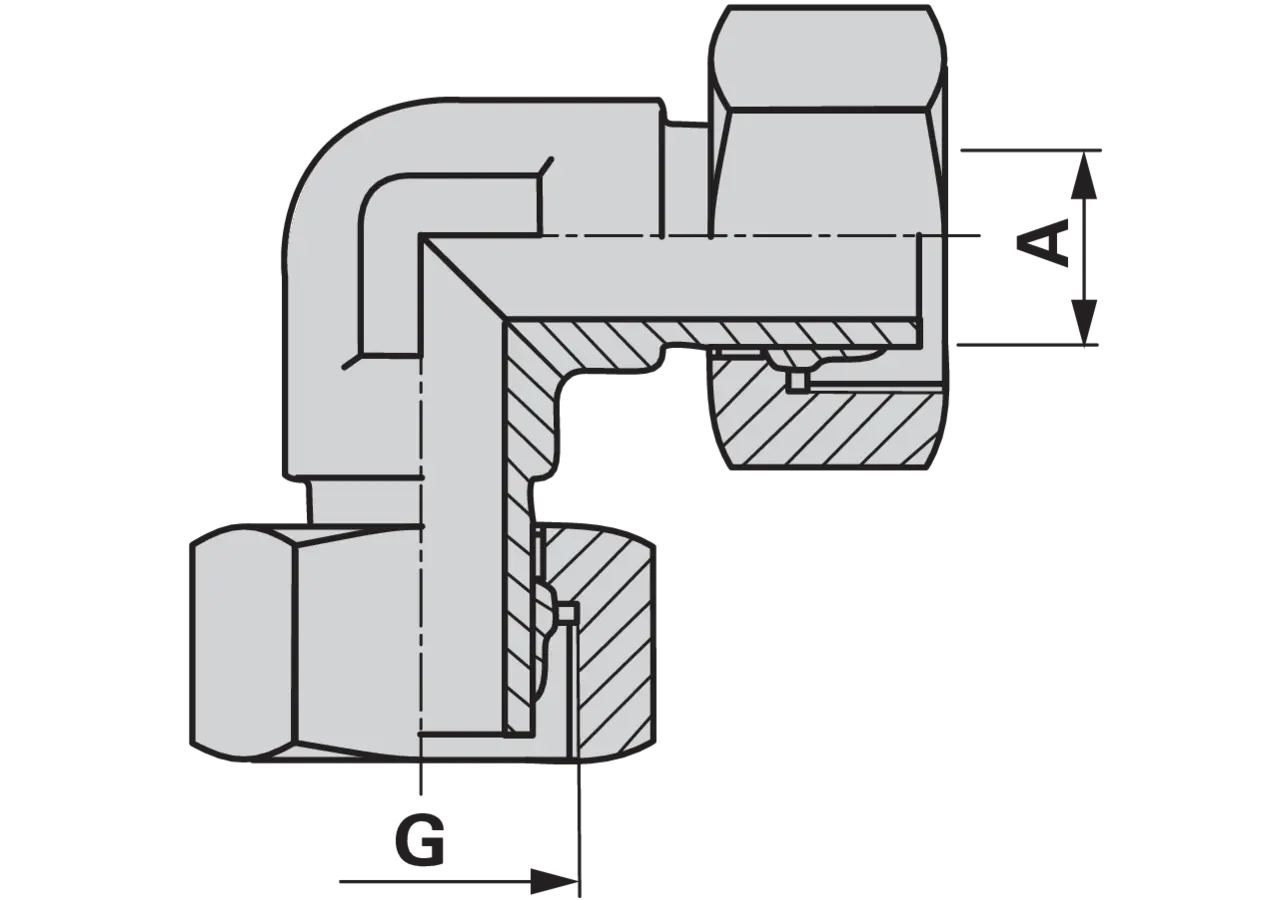 Einstellbare Winkelverschraubung EW90 8L/8L GartenShop24 - Hochwertige Gartengeräte