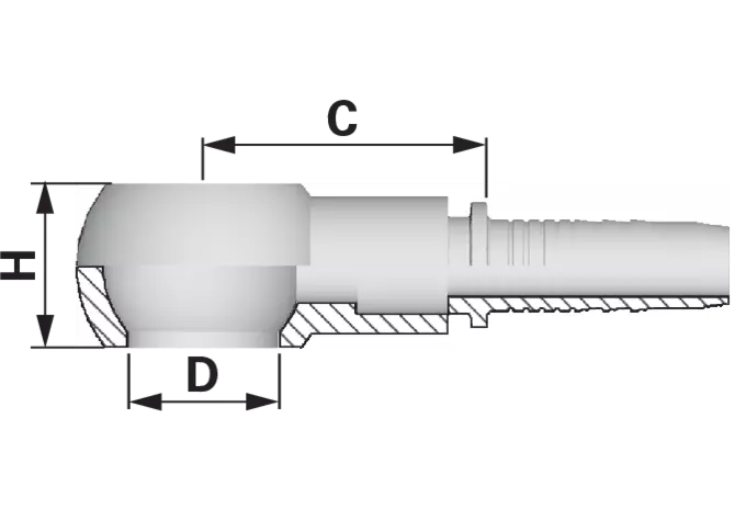 Ringanschluss RNM DN08 14 Standard Alfagomma