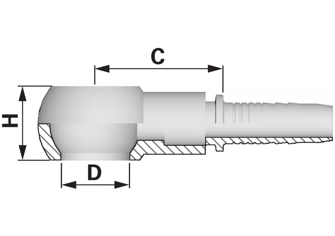 Ringanschluss RNB DN08 3/8 Standard Alfagomma