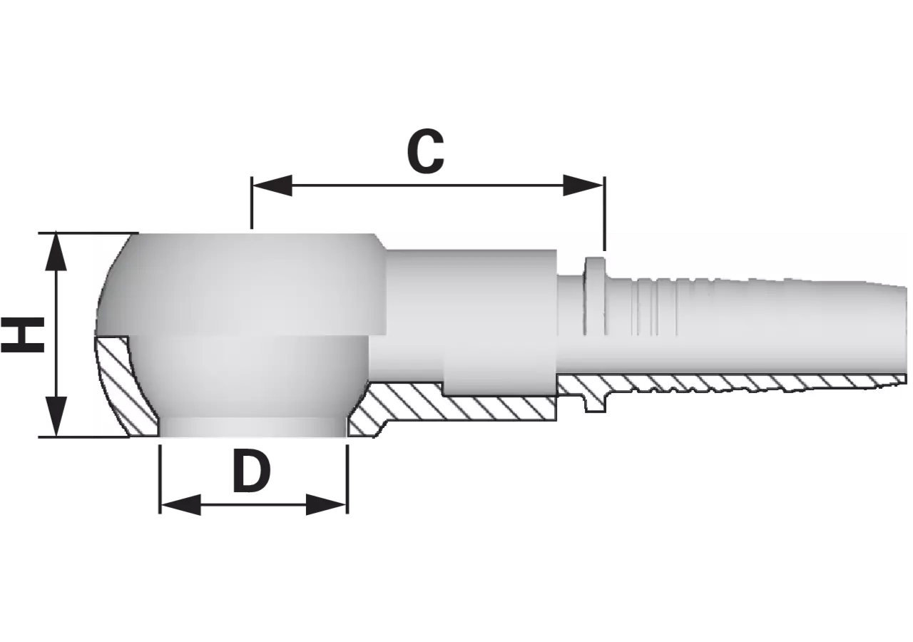 Ringanschluss RNM DN08 12 Standard Alfagomma