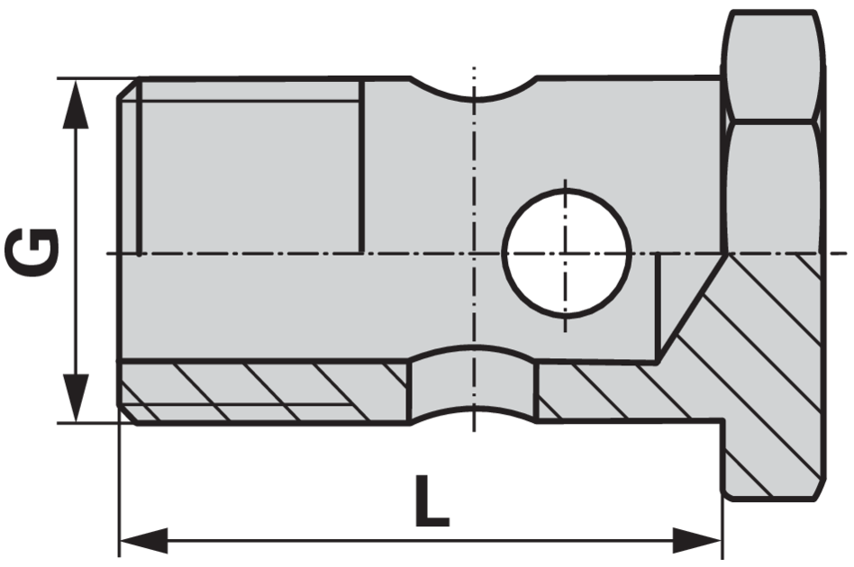 Hohlschraube G 1" L58 GartenShop24 - Hochwertige Gartengeräte