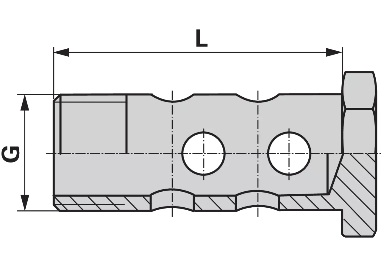 Doppel-Hohlschraube M12 x 1,5, 38 mm GartenShop24 - Hochwertige Gartengeräte