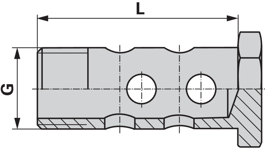 Doppel-Hohlschraube M22 x 1,5, 64 mm GartenShop24 - Hochwertige Gartengeräte