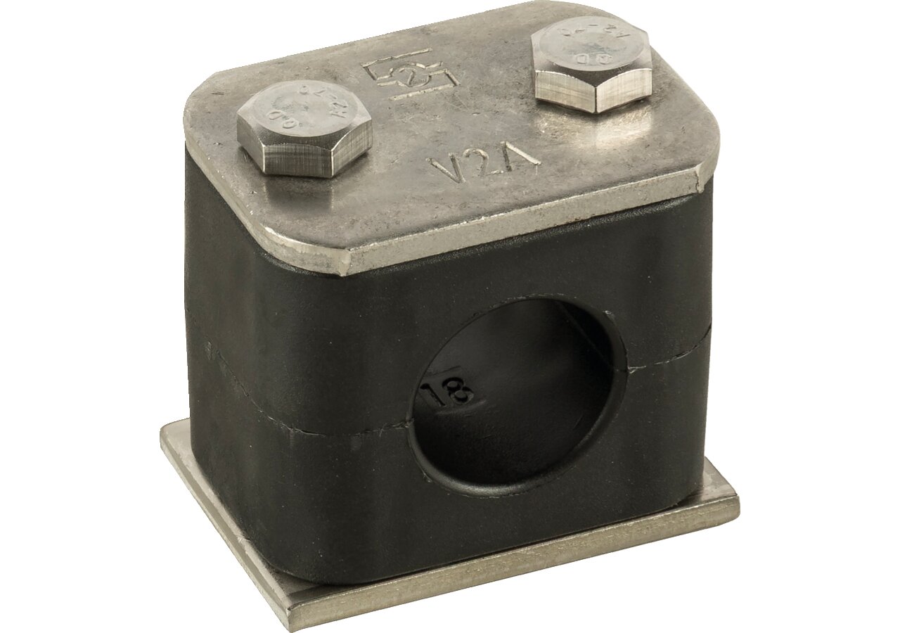 Rohrschelle einfach, C2, Rohr Dm 8 mm Niro GartenShop24 - Hochwertige Gartengeräte