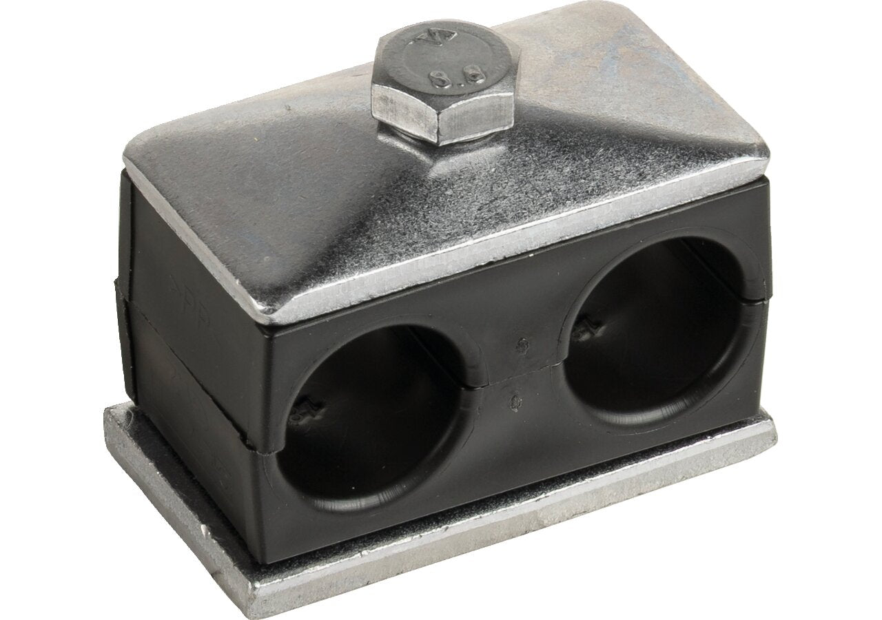 Rohrschelle doppelt, CF2, Rohr Dm 18 mm Niro GartenShop24 - Hochwertige Gartengeräte