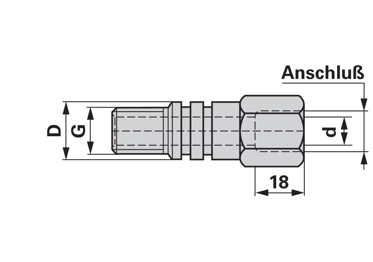 Anschlussnippel M18 x 1,5 mit IG M16 x 1,5 GartenShop24 - Hochwertige Gartengeräte