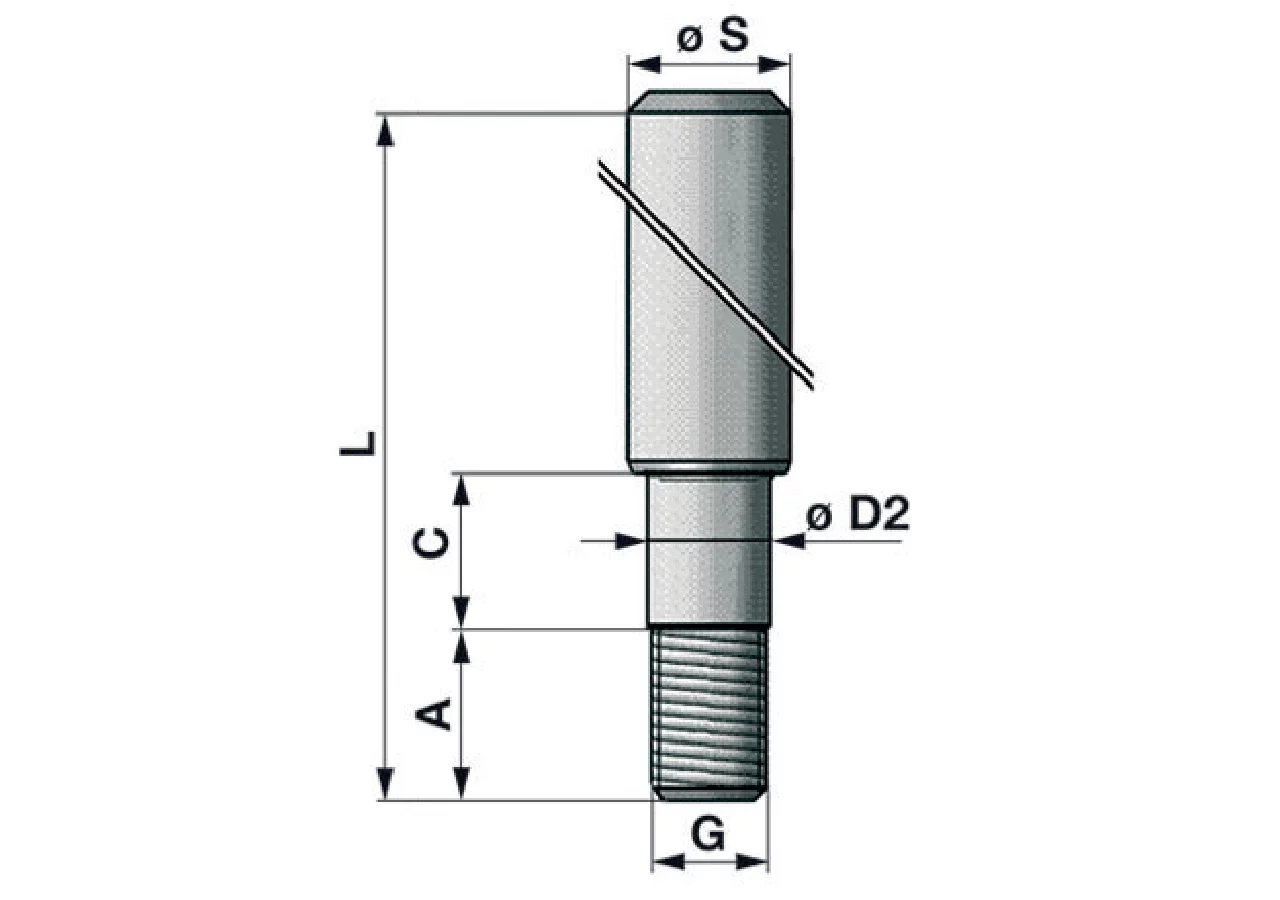 Kolbenstange Dm 25 x 630 mm Contarini