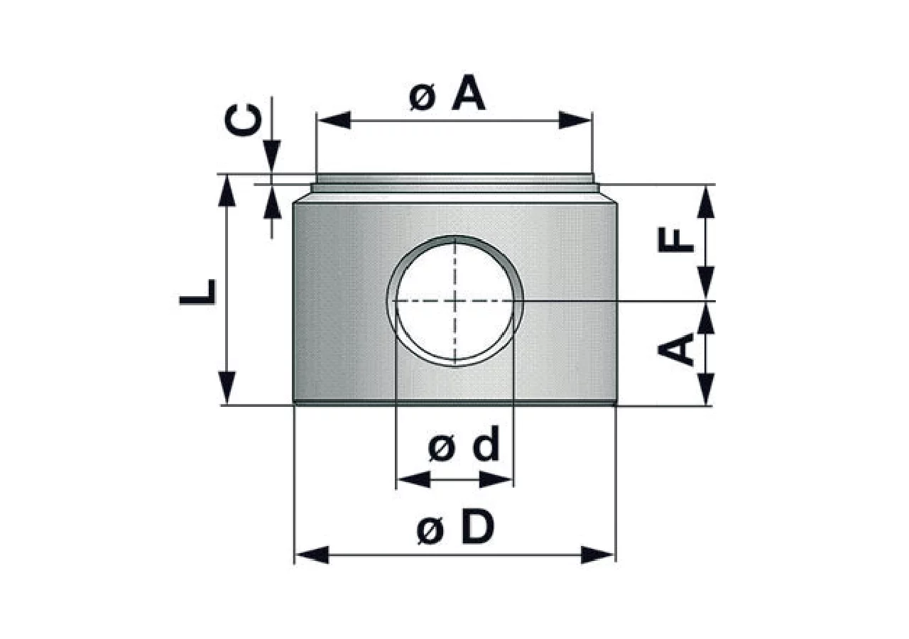 Zylinderboden Dm 80 mit Bohrung Contarini