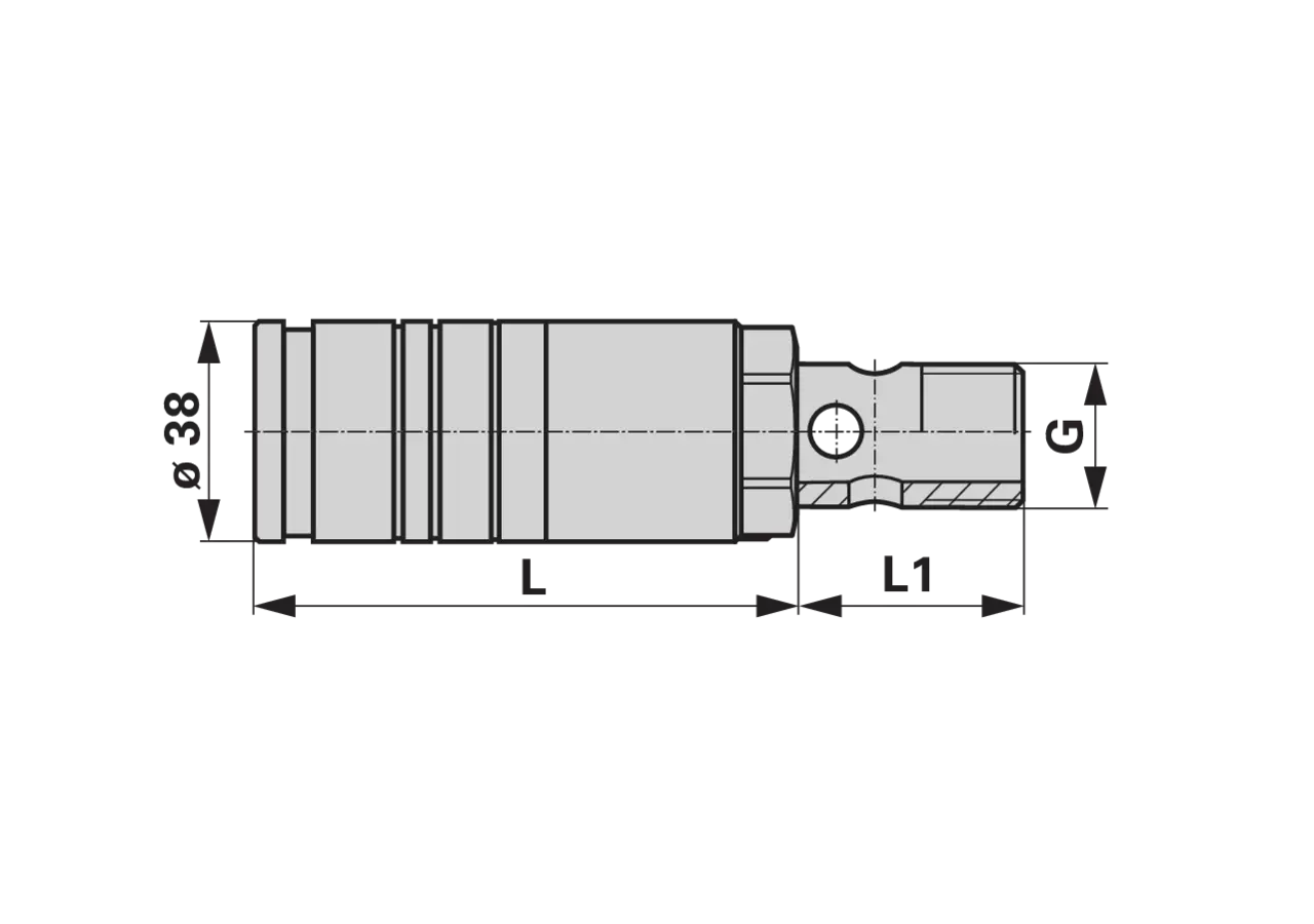 Steckkupplung Push-Pull BG3 AG M22 x 1,5 HS 4SFPV UDK Faster