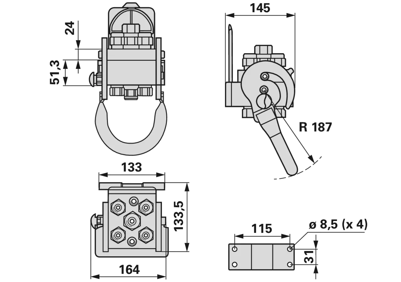 Multikuppler 2P506-1 5x 1/2 Fixteil Faster