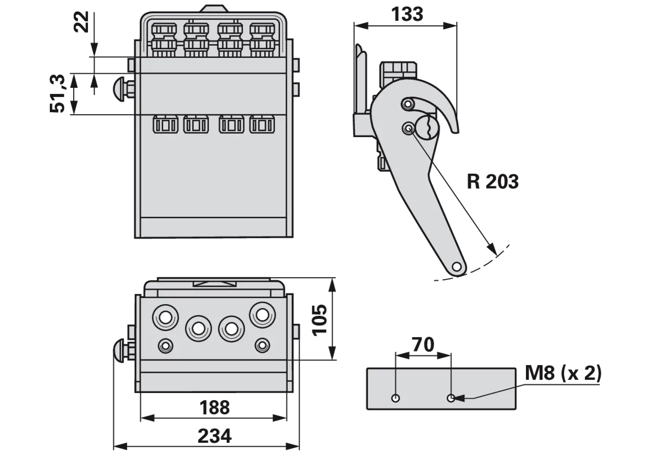 Multikuppler 2PS06 FC 4x 15L Mobilteil Faster