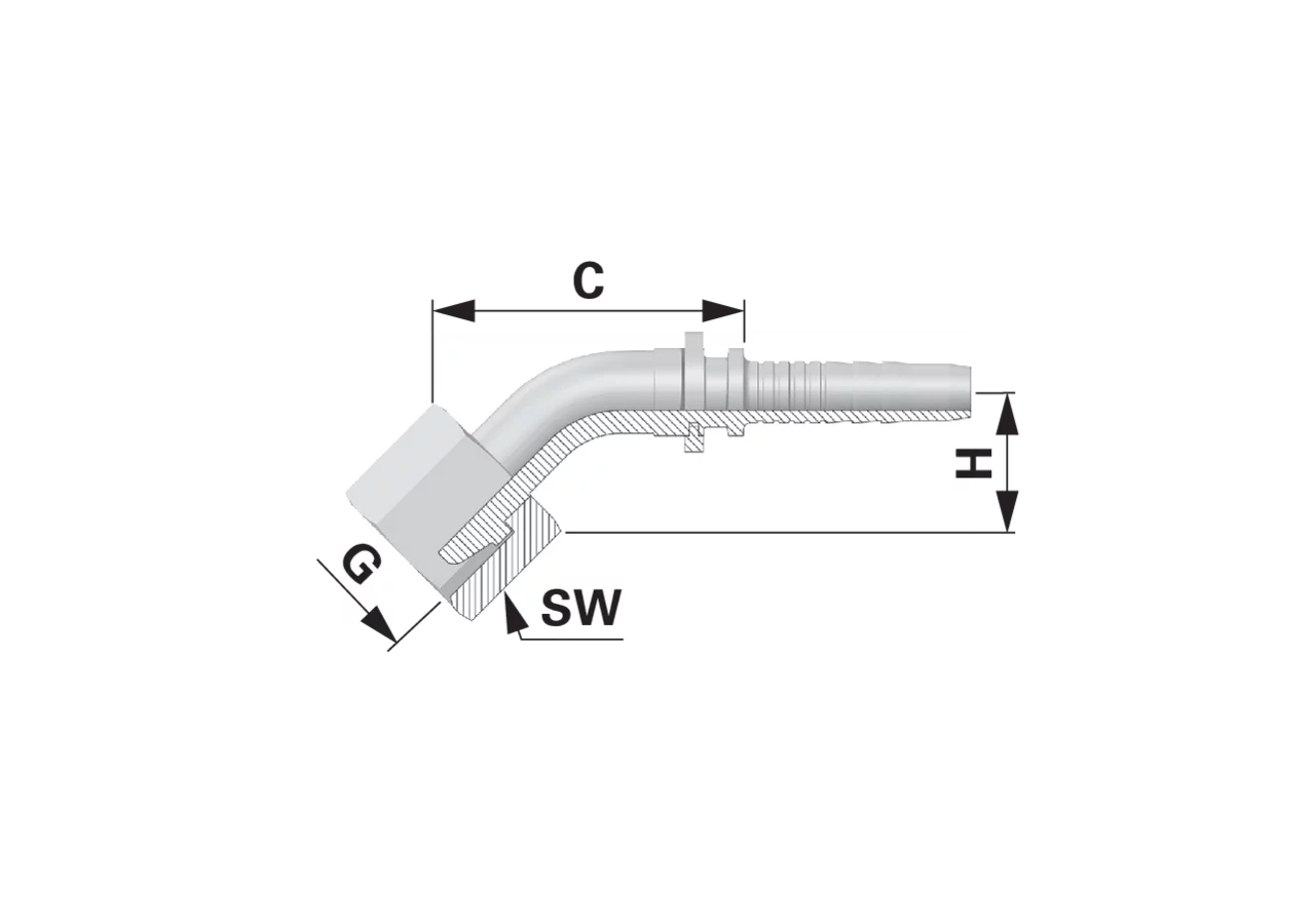 Dichtkegel DKL45 DN08 M16 x 1,5 Standard Alfagomma