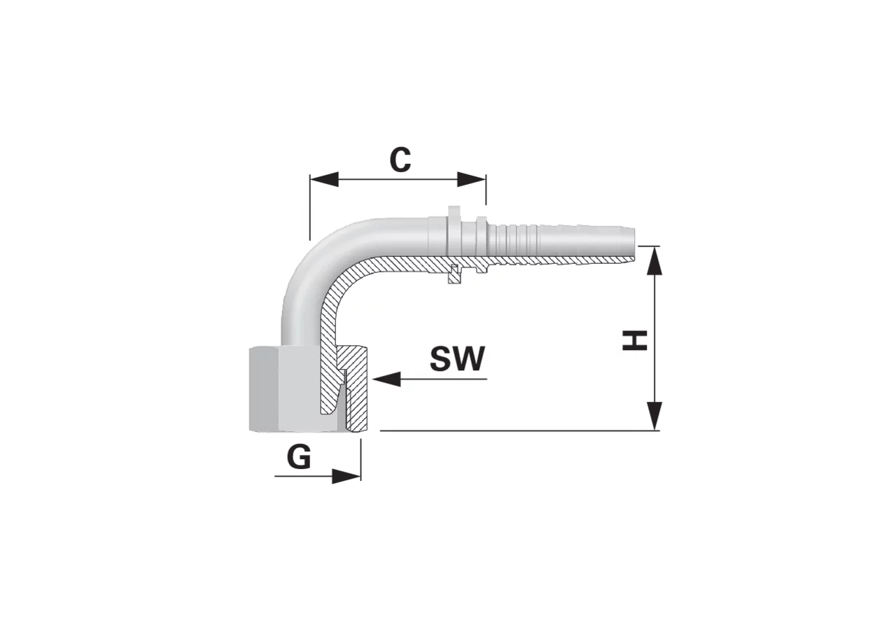 Dichtkegel DKF90 DN16 M30 x 1,5 Standard Alfagomma