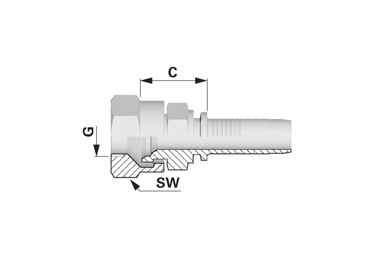 Dichtkegel JIS F DN20 3/4 Standard Alfagomma