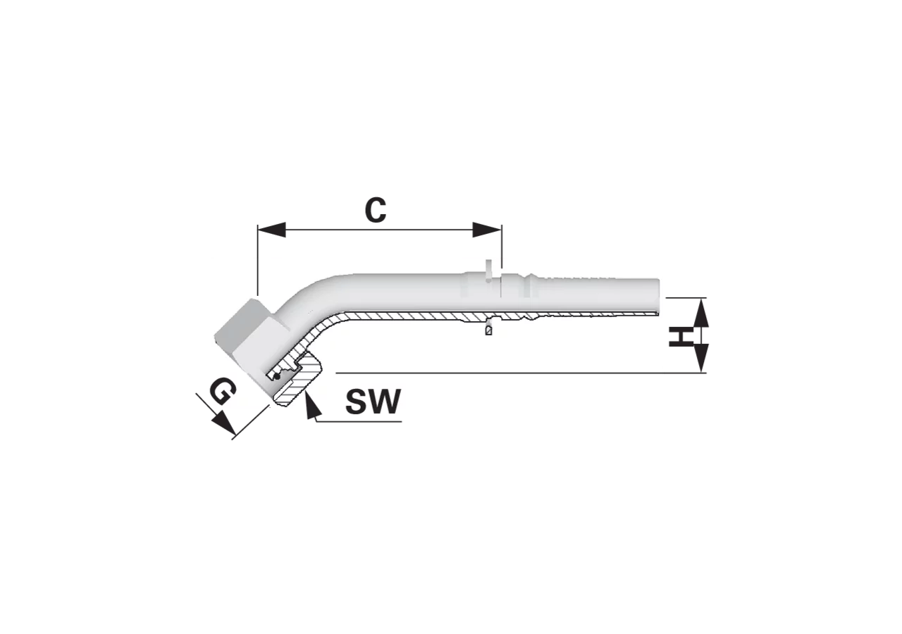 Dichtkegel DKOS45 IL DN25 30S Interlock Alfagomma