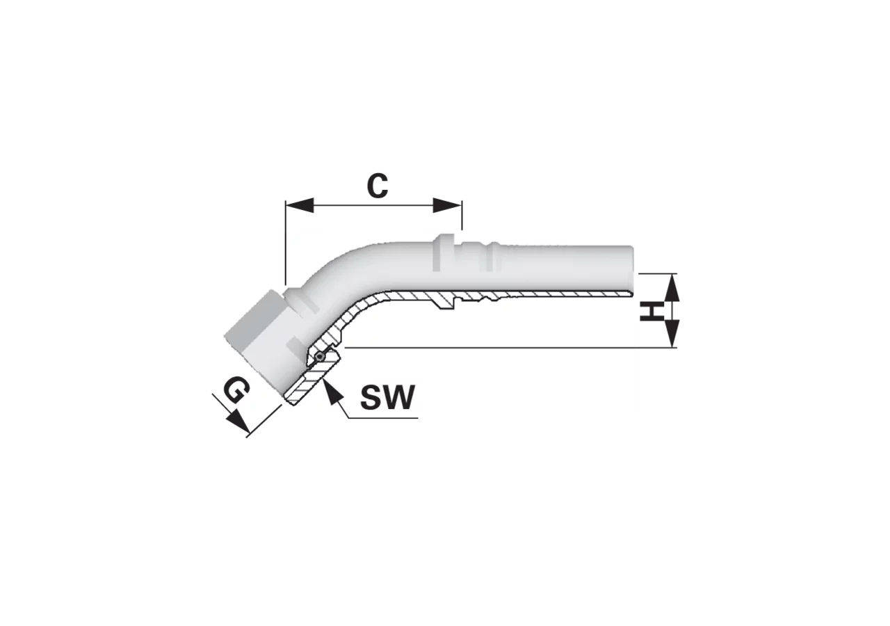 Dichtkegel DKJ45 IL DN20 1 5/16-12 Interlock Alfagomma