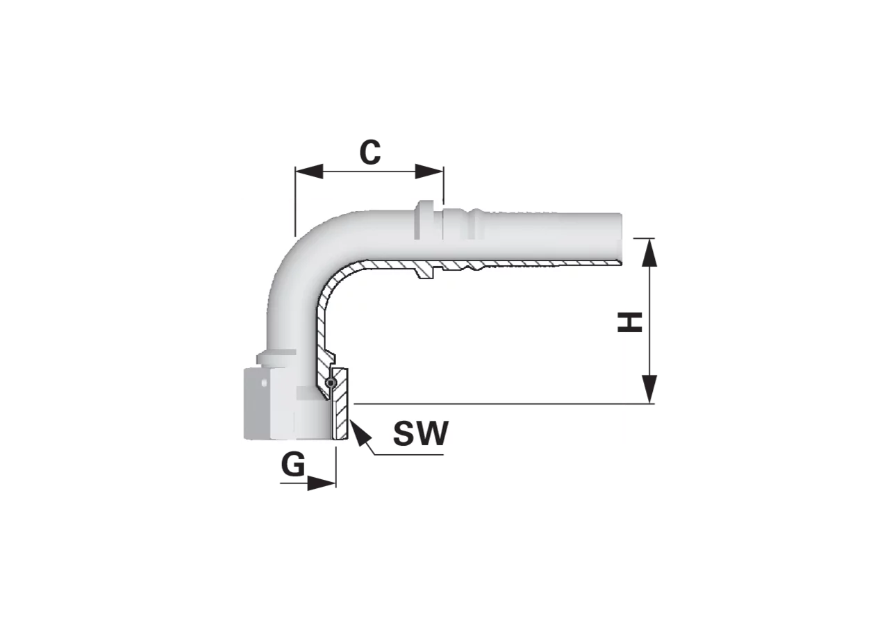 Dichtkegel DKJ90 IL DN40 1 7/8-12 Interlock Alfagomma